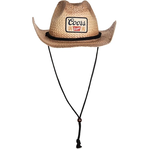Calhoun Bud Light Logo Straw Beach Cowboy Hat with Curved  display picture 1