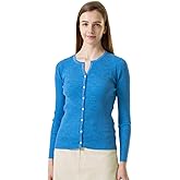 MERINOSNUG Women's 100% Merino Wool Sweater Women Cardigan, Lightweight Button Down V Neck Long Sleeve All Season Travel