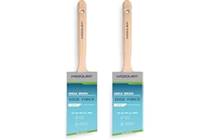Wesquer Angled Paint Brush 2.5 Inch 2 Pack, Professional Paint Brushes for Walls, Furniture, Cabinets & Edges - No Shedding S