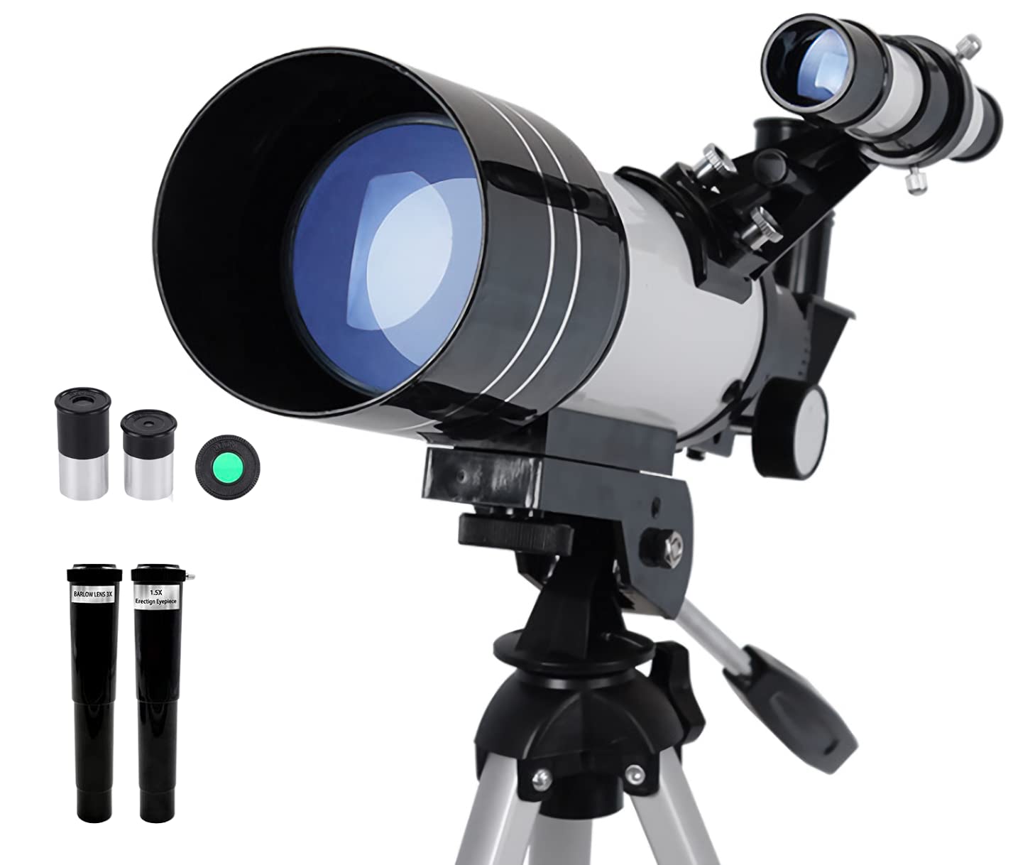 Astronomical telescope 30070 with tripod、finderscope for star observation-150X magnification and 70mm caliber-Portable and high definition
