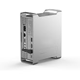 Mac mini M6/M5/M4/M4 Pro Hub Dock Stand 2024, Vertical with M.2 NVMe SSD Enclosure, 4K@60Hz HDMI, 10Gbps USB-C/A, SD/TF, 3.5mm Audio, 100W PD, Aluminum Docking Station