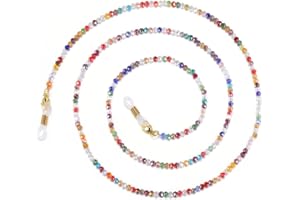 Jovivi Glass Beaded Eyeglass Chains for Women,Stylish Eye Glasses Sunglass Holder Strap Around Neck Hanger Mask Chain Lanyard