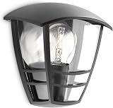 Philips myGarden Creek Outdoor Wall Light Black 60 W E27 not included