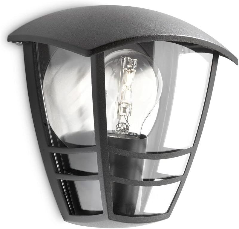 Philips myGarden Creek Outdoor Wall Light Black 60 W E27 not included