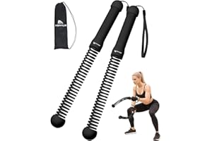 Abahub Weighted Ropeless Battle Rope, Portable Silent Home Workout Equipment, Space Saving Home Gym with Workout Gloves, HIIT