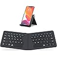 Portable Keyboard, iClever BK06 Foldable Bluetooth Keyboard, Multi-Device Wireless Folding Keyboard, Ultra Slim Ergonomic Des