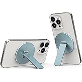 Magtame Magnetic Phone Stand Grip for Magsafe, Utral-Thin Snap-on Phone Holder, Kickstand, & Grip, Foldable & Adjustable for Hands-Free Viewing | Compatible with Phone 16 15 14 13 12 Pro, Blue