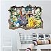 JIAHUI Nursery Decor Popular Characters Pikachu Xy Peel and Stick Wall Decal For Children Room Decal