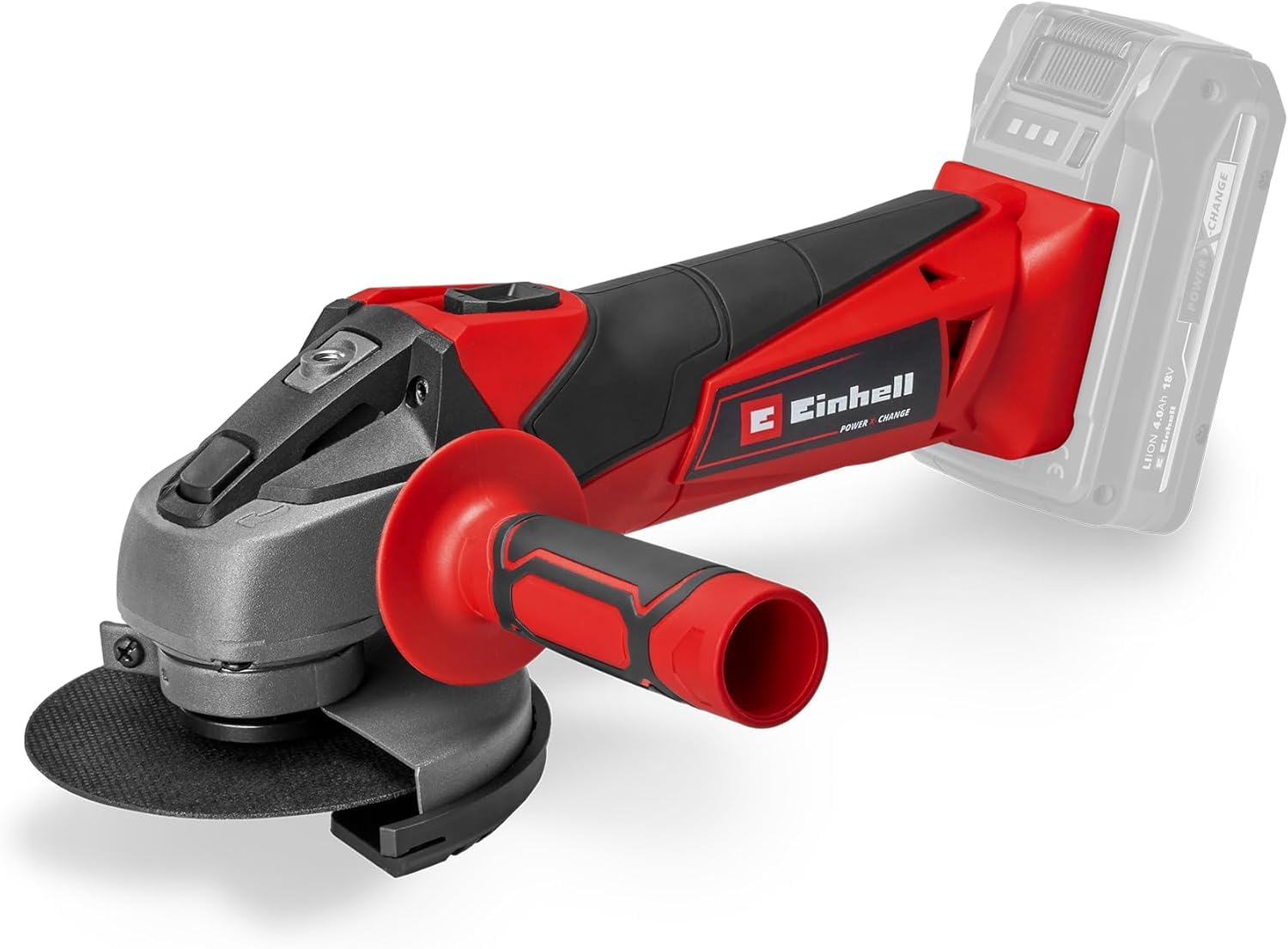 Einhell Cordless Angle Grinder TC-AG 18/115 Li-Solo Power X-Change (18 V, 115 mm disc Diameter, 28 mm Cutting Depth, softstart, Without Cutting disc, Without Battery)