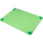 San Jamar Saf-T-Grip Plastic Cutting Board with Safety Hook, 18" x 24" x 0.5", Green