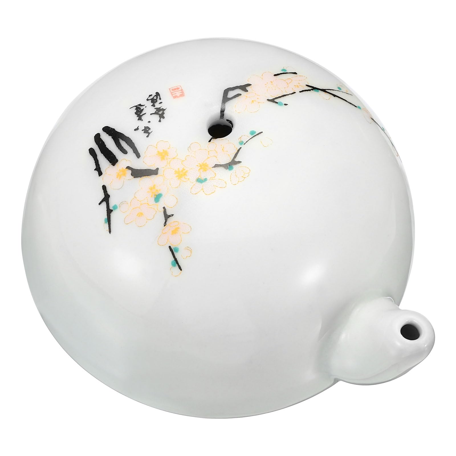 PATIKIL Ink Dish Plate for Chinese Calligraphy Writing, Ceramics Ink Holder Rest Ink, Water Dish, Brush Pen Holder for Stone Traditional Beginners Japanese Practice Painting, Yellow