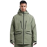 GSOU SNOW Snowboard Jacket Womens Ski Jacket Mens Snow Coat Baggy Waterproof Insulated Winter Hooded Mountain Coats