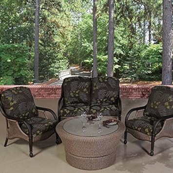 Amazon Com Tivoli 4 Piece Patio Conversation Table And Chairs Set