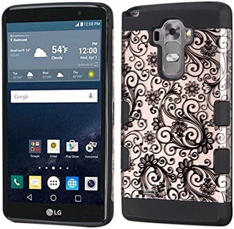 MyBat Cell Phone Case for LG H740 LS770 - Retail Packaging - Black Four-Leaf Clover/Black