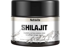 NUTRAVITA Shilajit Pure Himalayan Shilajit Resin - Gold Grade 100% Pure Shilajit with Fulvic Acid & 85+ Trace Minerals Complex for Energy & Immune Support, 50 Grams/ 1.76 fl oz