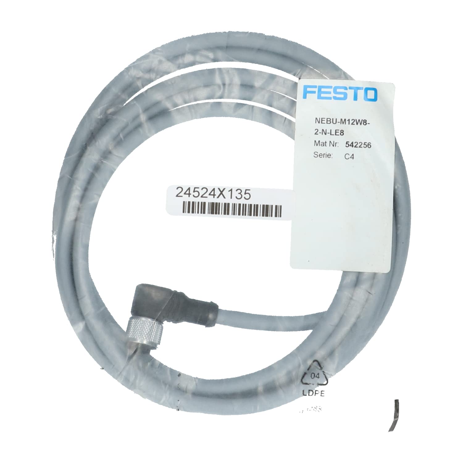 Festo 542256 Model NEBU-M12W8-K-2-N-LE8 Plug Socket With Cable