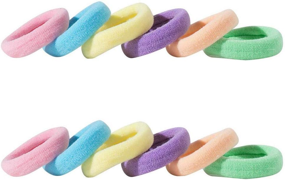 nuoshen 50 Pcs Baby Hair Ties, Assorted Colors Elastic Mini Hair Ponios Ponytail Holders Hair Accessories for Girls Kids - Image 3