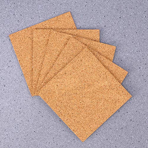 SUPVOX 10PCS Square selbstklebende Korkplatten Coaster Square Kork Untersetzer für Untersetzer und DIY Bastelbedarf – Bild 3