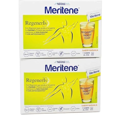 Meritene Meritene Magnesio-Potasio (Regeneris) 20Sbrs x 4,2 g, Total 84 g: Amazon.es: Salud y cuidado personal