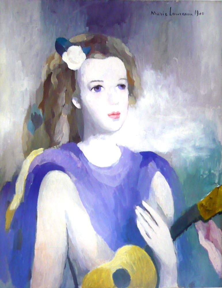 Amazon マリー ローランサン ギターを持つ少女 アートプリントポスター マリー ローランサン ホーム キッチン 通販