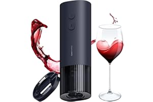 HOTO Electric Wine Bottle Opener, Automatic Corkscrew, Battery Powered Wine Puller with Foil Cutter, Uncorks +170 Bottles, 10