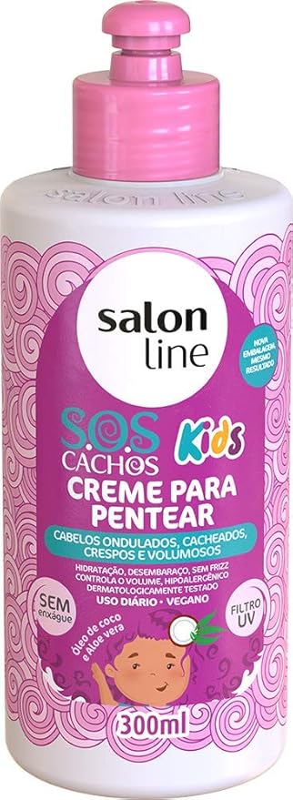 Amazon Com Salon Line Linha Tratamento Sos Cachos Kids Creme Para Pentear 300 Ml Salon Line Treatment Kids Sos Curls Collection Combing Cream 10 14 Fl Oz Beauty