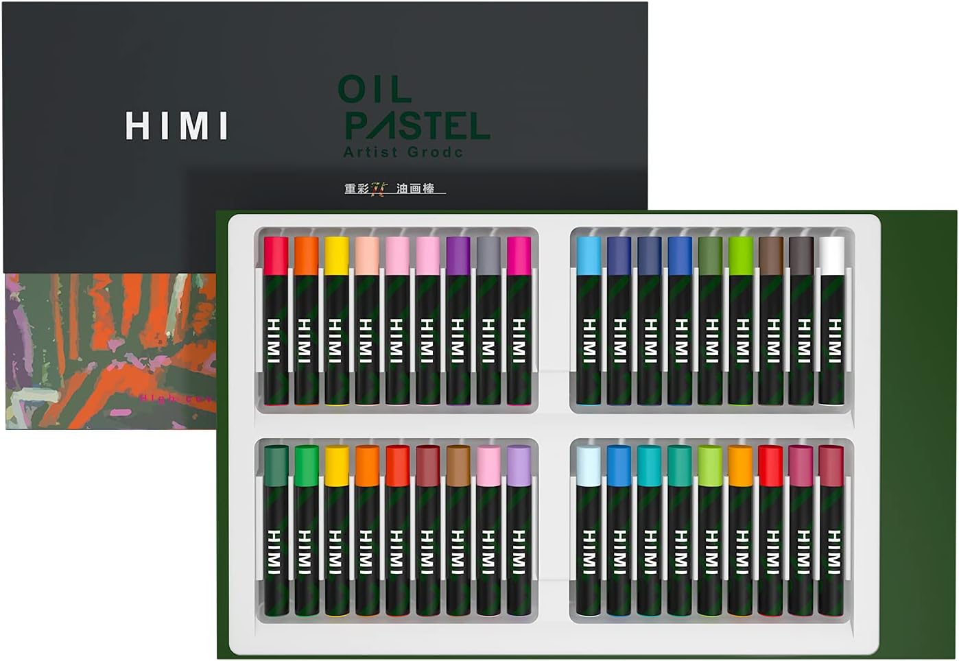 HIMI Soft Pastels, Set of 36 Soft Pastel Sticks for Arts & Crafts Projects, Drawing, Blending, Layering, Shading, Art Supplies for All Ages : Office Products