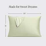 Kitsch Satin Pillowcase with Zipper Sage 48x66 cm - Hair & Skin view 4