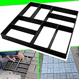 CJGQ Concrete Molds Reusable Walk Maker Paver Path Maker, Yard Patio Lawn Garden DIY Walkway Pavement Brick Moulds15.7"x15.7"