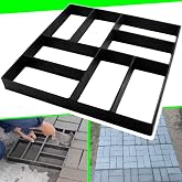 CJGQ Concrete Molds Reusable Walk Maker Paver Path Maker, Yard Patio Lawn Garden DIY Walkway Pavement Brick Moulds15.7"x15.7"x1.57" (8-Grid)