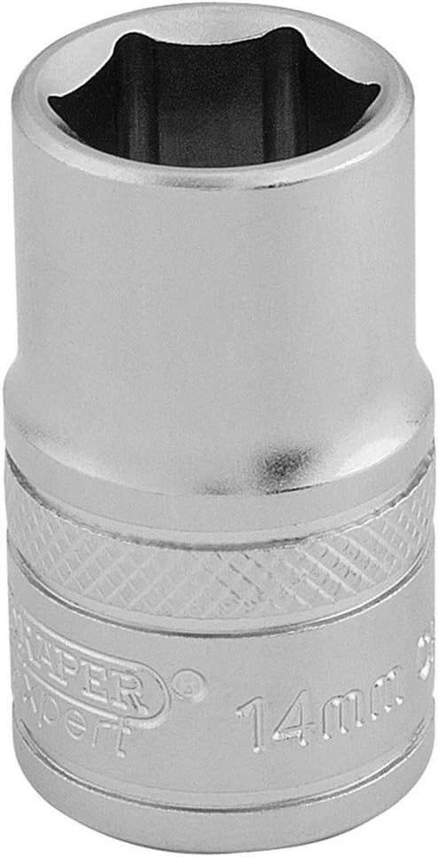 Draper 16604 1/2in Square Drive 14mm 6 Point Socket Blue