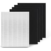 Prestivair D360 Replacement Filters Kit True HEPA Filter Compatible with Winix D360 Air Purifier, Number 1712-0101-02 1 True HEPA + 4 Activated Carbon Filters