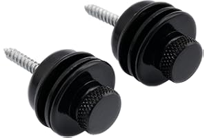 Musiclily Metal Flat Head Guitar Strap Locks Buttons Security Straplocks System Replacement for Electric Acoustic Classical G