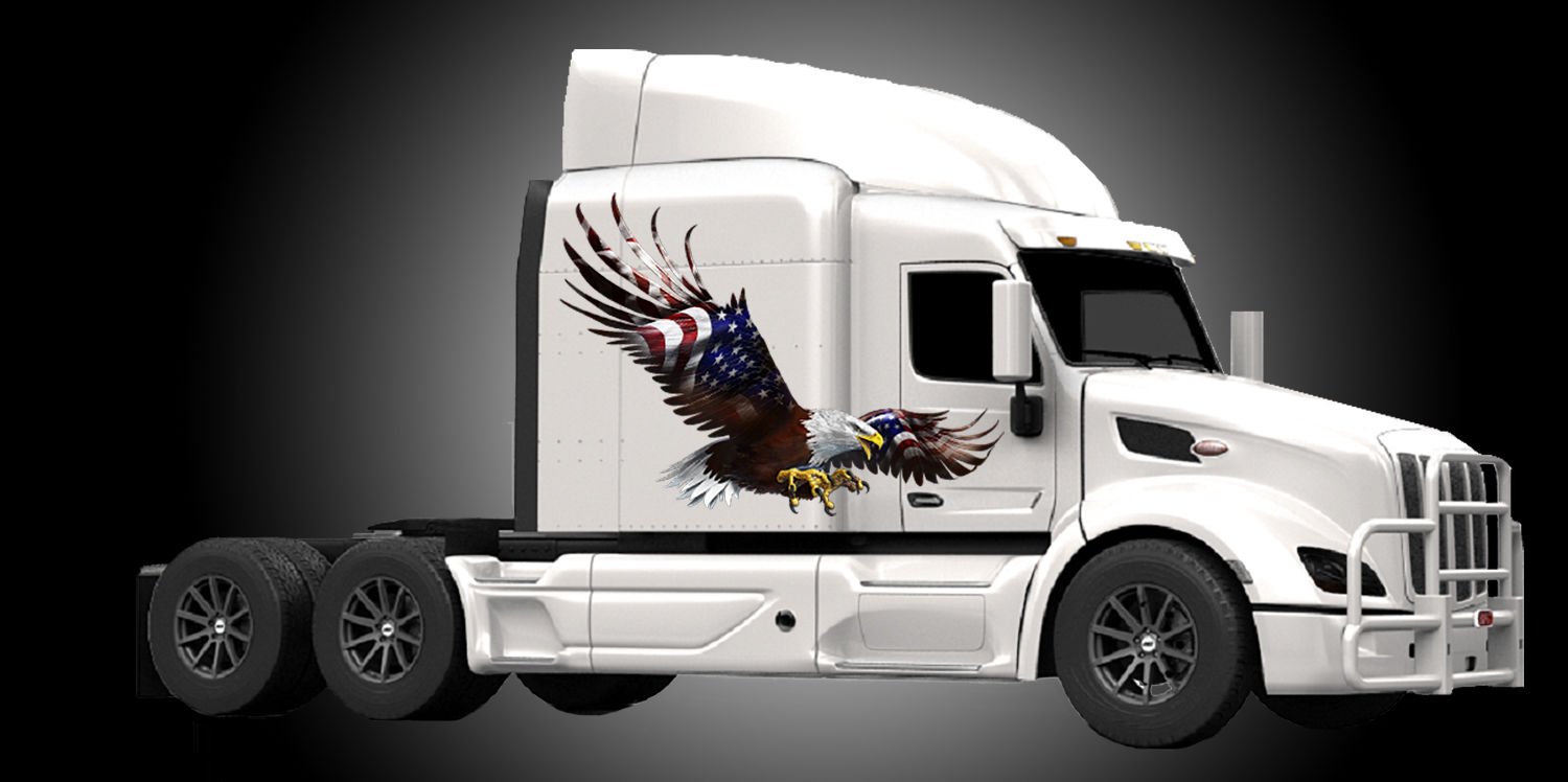 Car & Truck Graphics Decals Semi Trailer Decals Bald Eagle American