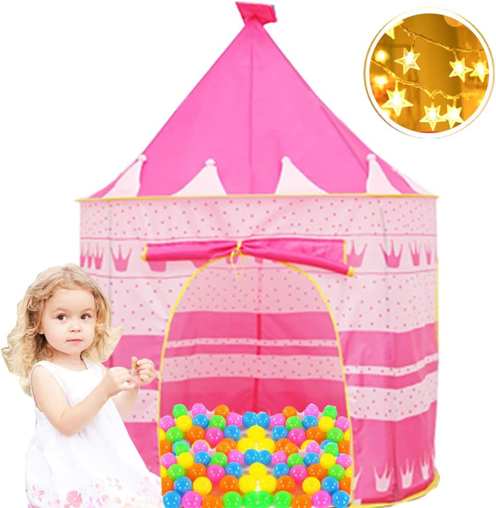 VBY Princess Tent Castle Play Tents for Girls, Kids Tents Indoor Playhouses, Birthday Gifts / Toys
