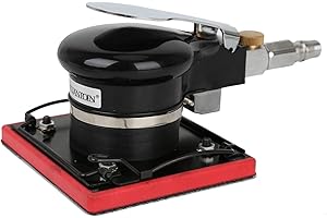 Ouya Pneumatic Jitterbug Random Orbit Palm Sander,4.3"x4" Rectangle Industrial-Grade 10000rpm Air Detail Sanders with Hook and Loop Pads