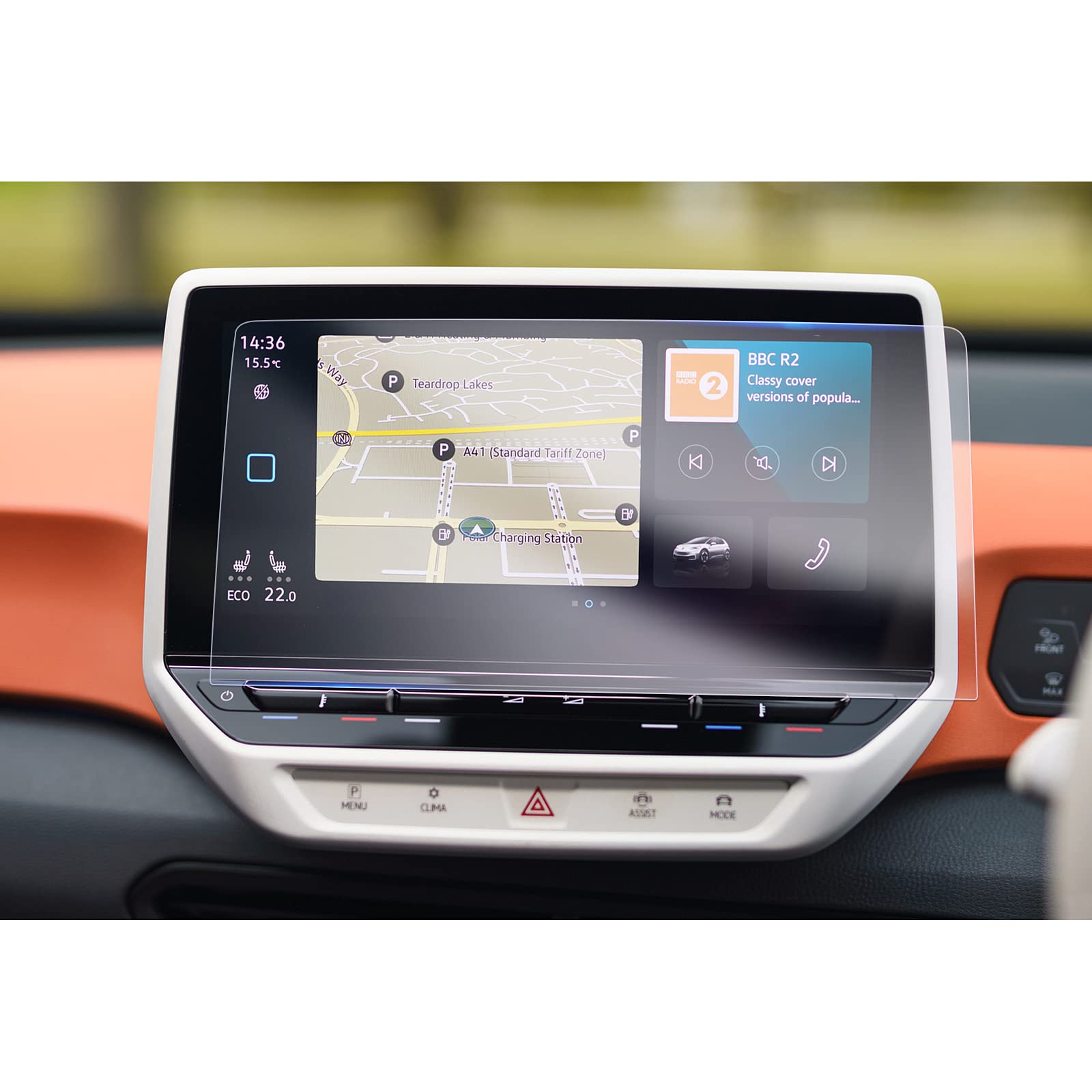 GAFAT V-W ID.3 2021 2022 2023 10" Discover Pro Tempered Glass Screen Protector, 10 Inch Navigation Screen Protector for ID.3 GPS, Shockproof, 9H Scratch-Resistant