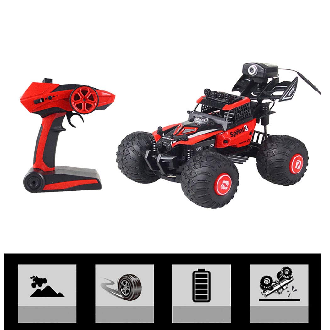 車 マルチカラー おもちゃ Camera 子供用 Bangcool オフロード Rc車 Diy 2 4g B07gwpm24y おもちゃ 車 Hd With リモートコントロール Black Red 高速 595s11el111 ドローンマルチコプター かわいい
