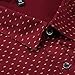 MUSE FATH Men’s Printed Dress Shirt-Cotton Casual Long Sleeve Shirt- Interview Dress Shirt-Wine Red-S