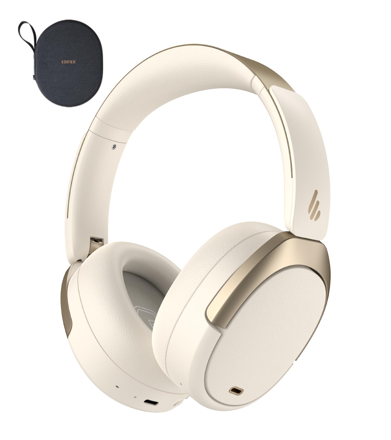 Edifier WH950NB (2026) Faltbarer Over-Ear Kopfhörer mit Hybrid Active Noise Cancelling. LDAC Codec mit Hi-Res Audio und Custom EQ über App. Bis zu 80 Std. Akkulaufzeit. Bluetooth V5.4 (Weiß)