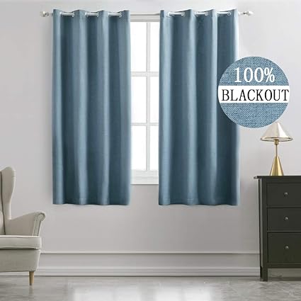 Amazon Com Miulee Linen Texture Curtains For Bedroom Soild 100