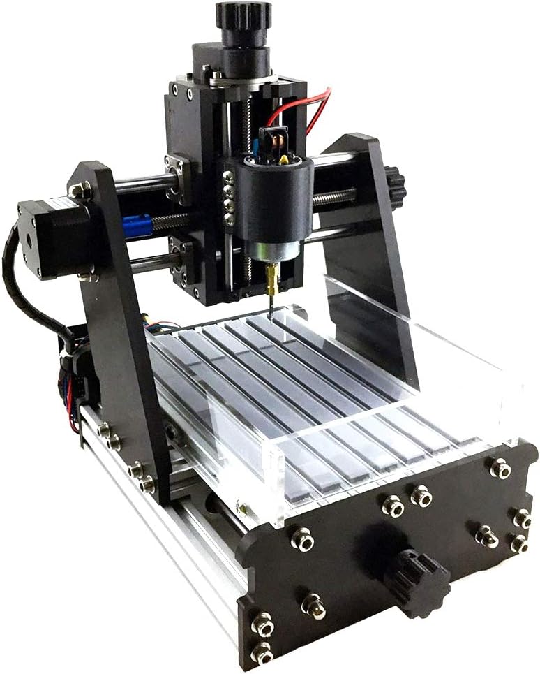 CNC Router 3 Axis Miniature Engraving Machine Pro Desktop Engraving Carving Machine DIY Kit Desktop Chip Polisher Marking Machine Mini PCB Engraving Tools, 12V USB Engraver Carver