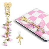 Kaciola Charm Chains for Kindle, Cute E-reader Phone Charm Bracelets Accessories Gift for Reader Booklovers Women Men, Charms Compatible for Kindle/E-Reader/Phone (B01-B07)
