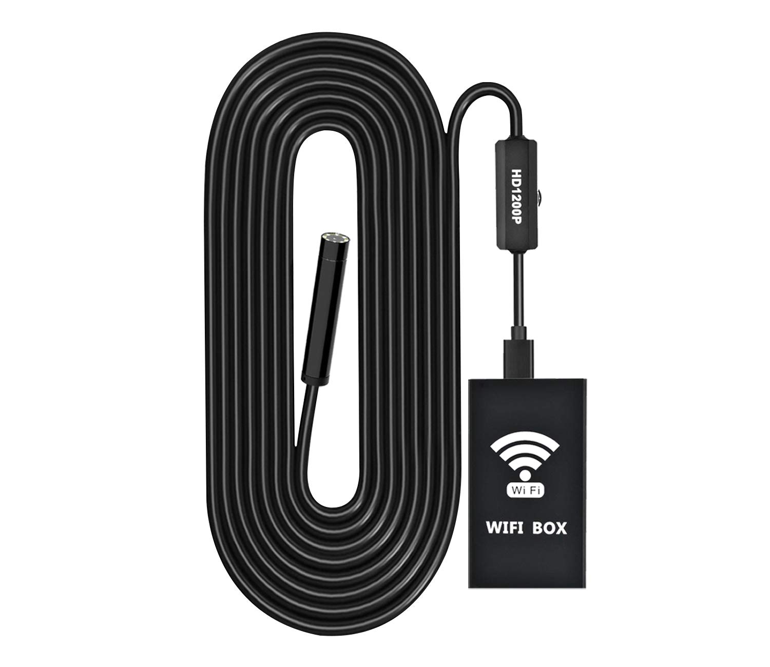 HCW CREATE WiFi Endoscope 2.0MP 1200P Borescope Inspection Snake Camera for Android, iOS