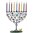 Rite Lite Flowering Tree of Life Menorah 10-Inch by 10-Inch Hand Crafted Chanukah Metal Menorah Gift Box - Colorful Menorah Gift for Hanukkah