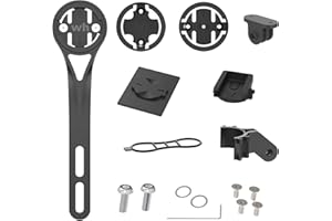 VOIEOV Bike Computer Mount - Out Front Cycling Computer Mount for Road Bikes Integrated Handlebar, Garmin Bike Mount Compatible with GPS Bike Computer,Wahoo,Bryton,Cateye,GoPro Full Range and Flashlight A