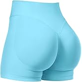 VOYJOY Women Workout Impact Shorts 2.5"/ 3.6"/ 4.5"/ 6" Scrunch Butt Lifting Gym Seamless Booty Biker Shorts