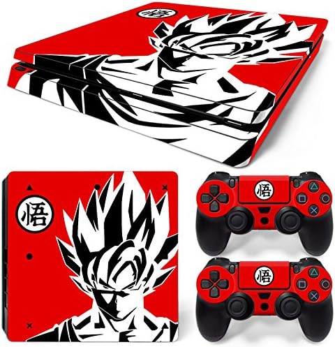 FriendlyTomato PS4 Slim Skin and DualShock 4 Skin - DBZ - PlayStation 4 Slim Vinyl Sticker for Console and Controller Skin