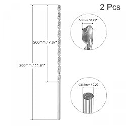 uxcell HSS(High Speed Steel) Extra Long Twist Drill