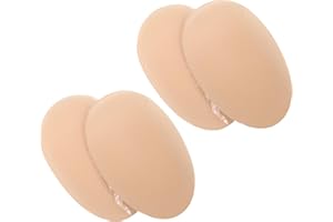 GARVALON 2 Pairs Silicone Fake Chest Pad Inserts for Men with Self-Adhesive Application and Invisible Design
